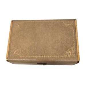 Vintage Farrington Gold Jewelry Box With Key